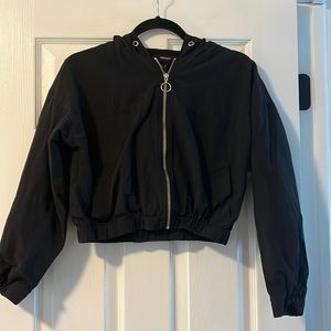 Forever 21 Cropped Bomber Jacket Size Small